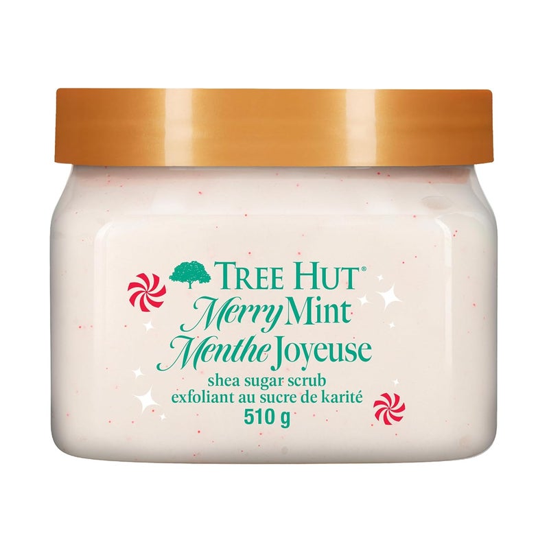 Treehut Merry Mint Shea Sugar Scrub, Exfoliating, Hydrating & Moisturizing Body Scrub with Shea Butter & Nourishing Essential Oils, Smooth & Soften Skin, Limited Edition Holiday, 18 oz - Image 1